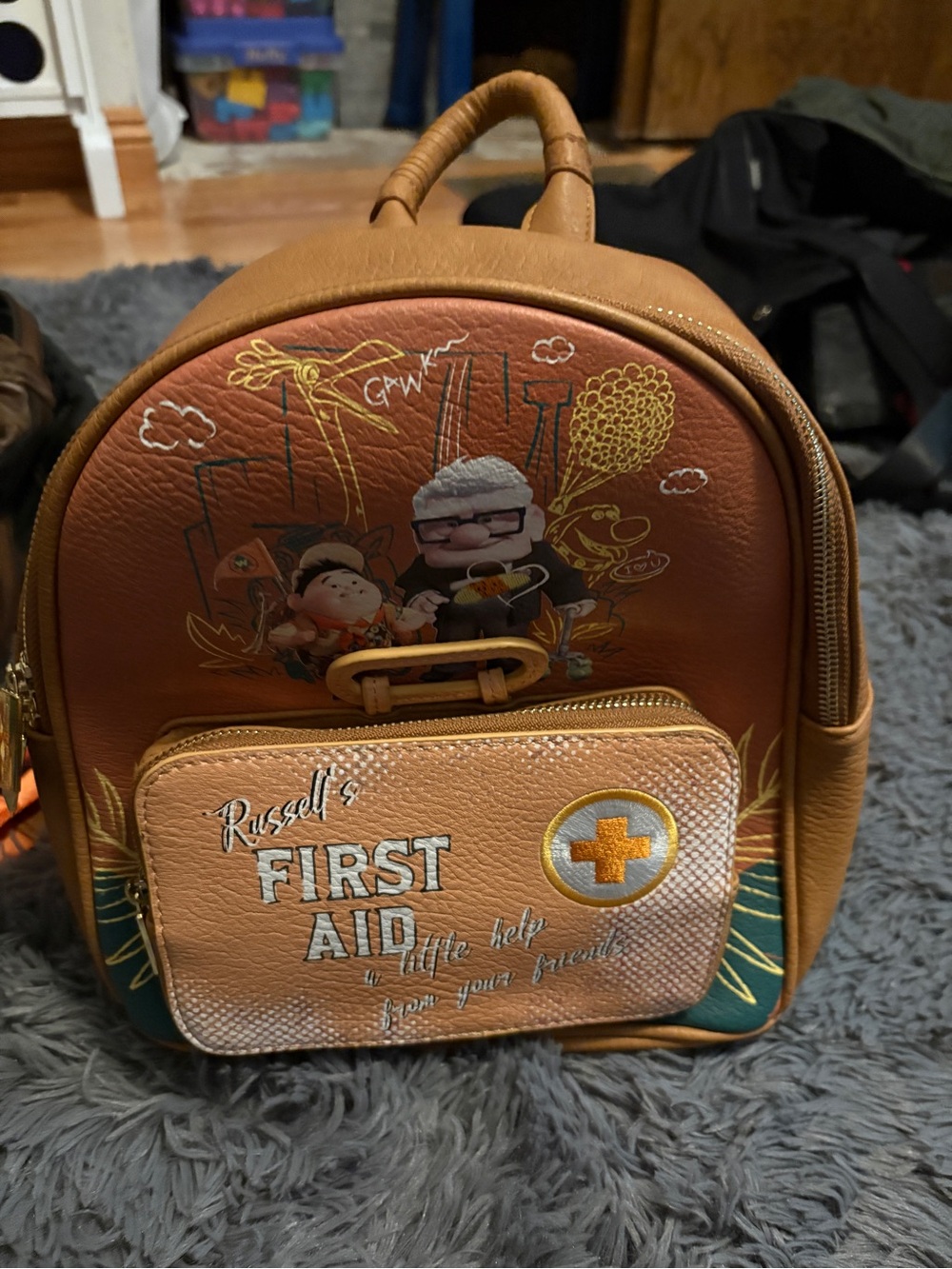 Kids Brown First Aid Themed Mini Backpack